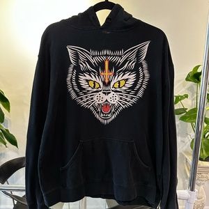 Black Craft Hell Cat Black Hoodie